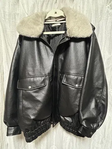 niko and - 블랙 가죽 자켓