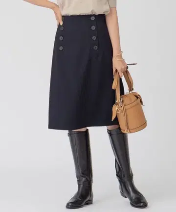 정가 19910엔 새상품 23구 라이트 트위드 스커트 36 S 네이비