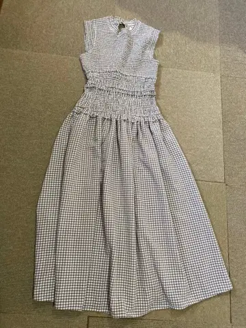 SNIDEL 깅엄 체크 슬리브리스 원피스 사이즈 0