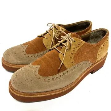 SARTORE 스웨이드 가죽 윙 팁 38(24cm) 브라운