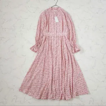 새상품 투모로우랜드 모크텔 프린트 캔디 슬리브 셔츠 원피스