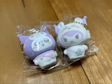 산리오 치이카와 (먼작귀) 플로키 마스코트 쿠로미 모몽가 2개 세트
