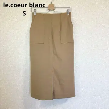 [르쿨르 블랑] 롱 타이트 스커트 셔츠 캐주얼 베이지 S