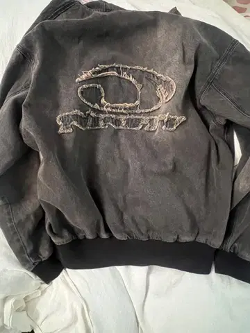 9090 데님 지퍼 후드티 L 사이즈