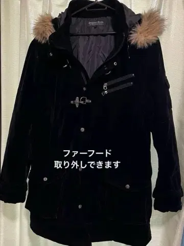 블랙 다운 자켓 3L 퍼 탈부착 후드