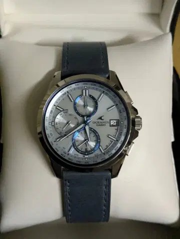 CASIO OCEANUS T2600-2AJF 천연 가죽 밴드 D 버클
