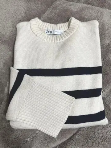 ZARA 보더 풀오버 니트