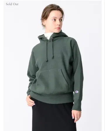 Champion 론 헤르만 별주 풀오버 후디 그린 후드티 S