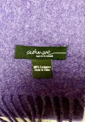 색스 피프스 애비뉴 USA 캐시미어 100% 머플러