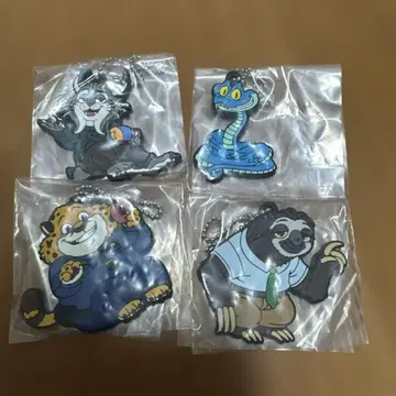 주토피아 2 키링 4개 세트