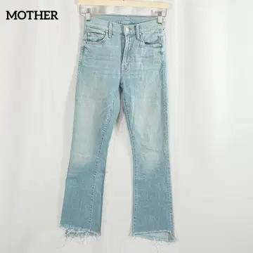 MOTHER 마더 데님 플레어 컷오프 라이트 블루 빈티지감
