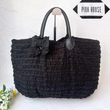 PINK HOUSE 피코프릴 토트백 가죽 핸들 블랙 A4