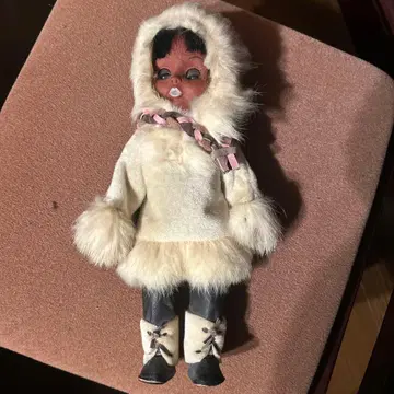 앤티크 인형 에스키모 이누이트 봉제 인형 레트로 레어