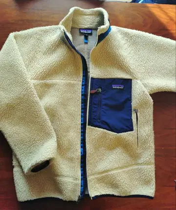 patagonia 플리스 자켓 XS 아이보리 네이비