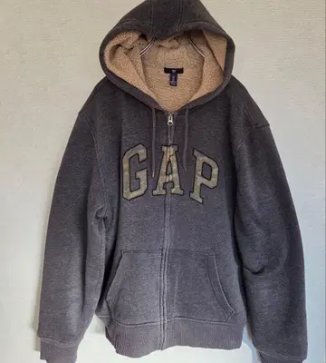 인기 OId GAP x 보아 안감 지퍼 후드티 L 포근포근 그레이