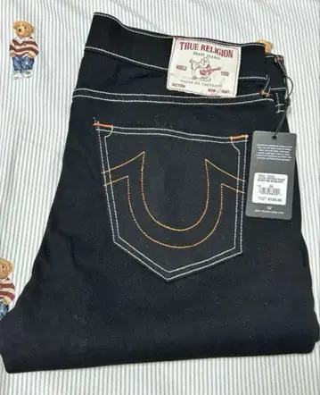 트루 릴리전 블랙 데님 스트레이트