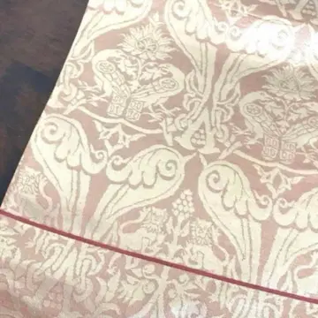 문장 패턴 라이온 무늬 새 후쿠로 오비 골드 컬러 익명