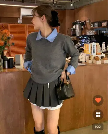 [ CANIE(nugu) ] 셔츠 레이어드 니트