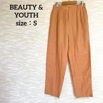 BEAUTY & YOUTH 새틴 테이퍼드 팬츠 [ S ] 투 턱 1063