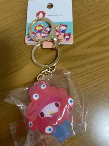 새상품 키링 마이멜로디 미야쿠미야쿠 클리어