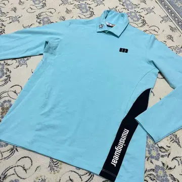 muniswear 스카이블루 하이넥 긴팔 셔츠 여성용 L 사이즈 새상품급
