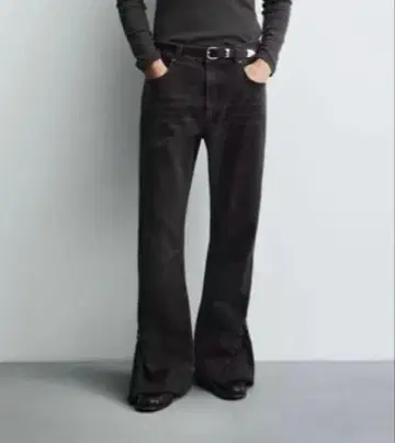 ZARA 플레어 부츠컷 EUR 36 블랙