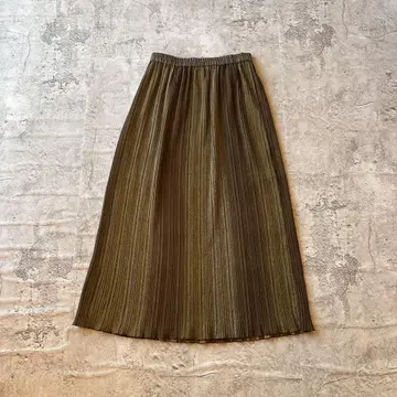 플리츠 스커트 롱 브라운 허리밴딩 캐주얼 깔끔함 새상품급
