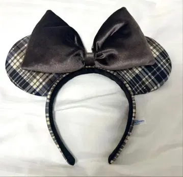 디즈니랜드 미니 마우스 머리띠 체크 무늬 씨
