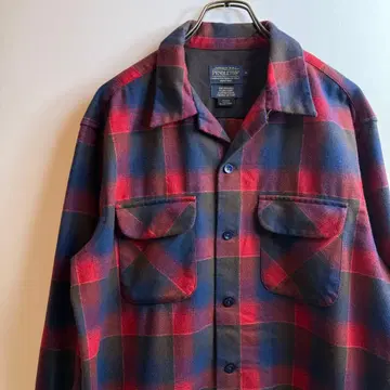 PENDLETON 펜들턴 체크 울 보드 셔츠 옴브레 루프
