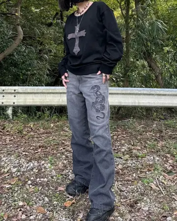 gibous 그라데이션 데님 팬츠