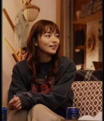 카와구치 하루나 착용 구제 의류풍 오버 사이즈 맨투맨 택 포함 새상품