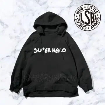 미사용 새상품 리틀 서니바이트 슈퍼히어로 후드티 맨투맨 로고 자수 남성용