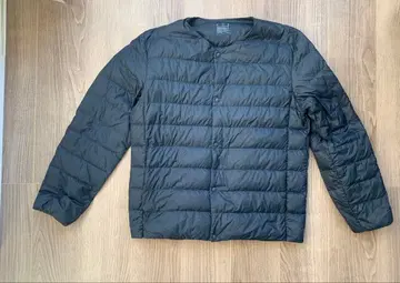 무인양품 경량 다운 노카라 자켓 다크 그레이