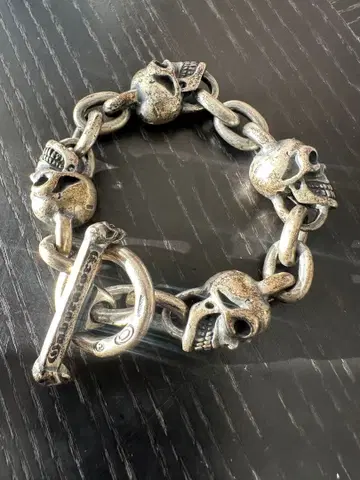 스컬 디자인 체인 팔찌