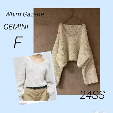 새상품급 윔 가젯 GEMINI 믹스 풀오버 잡지 게재 에크루
