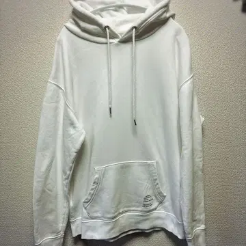 [ 아줄바이마우지 ] 화이트 후드티 조정 가능 드로 코드 포함 남성용