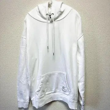 [ 아줄바이마우지 ] 화이트 후드티 조정 가능 드로 코드 포함 남성용