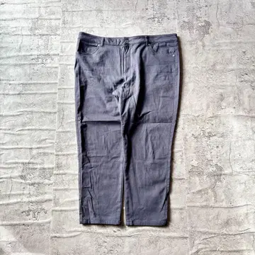 캐주얼 팬츠 4L 퍼플 빅 사이즈 빅 사이즈 루즈 핏