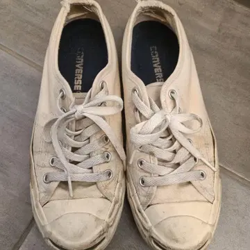 컨버스 CONVERSE 화이트 스니커즈 사용감 있음 잭퍼셀