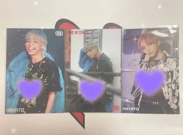 원엔 타카오 하야토 사인 포함 엽서 3장 세트