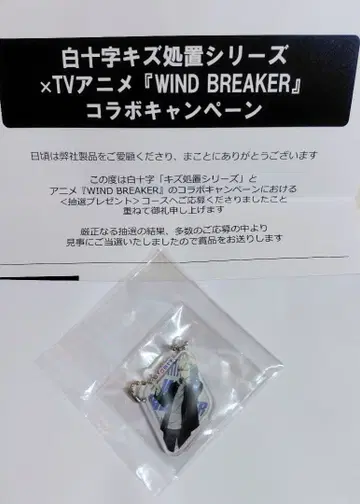 화이트 십자가 WIND BREAKER 윈드 브레이커 카지 렌 아크릴 키링