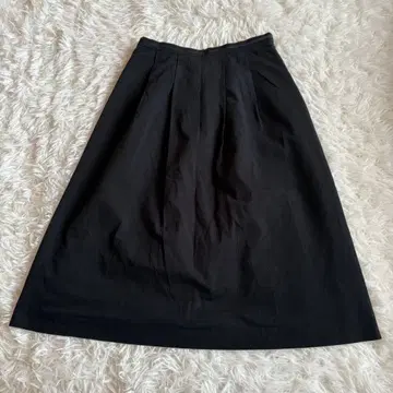 AMACA 플레어 스커트 L 삼양상회 면 코튼 무릎 기장 허리밴딩