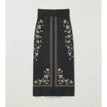 eaphi SCARF MOTIF KNIT SKIRT 차콜2