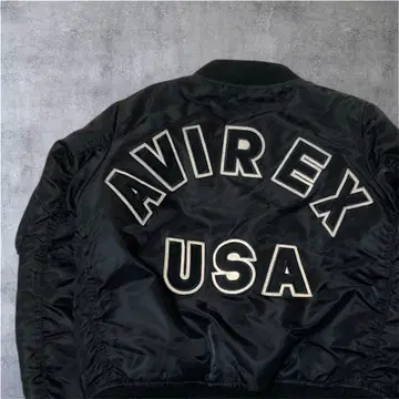 새상품급 AVIREX 아비렉스 MA-1 아치 로고 짧은 기장 리버서블