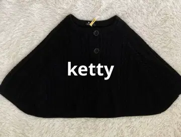 새상품급! ketty 블랙 케이블 니트 볼레로 니트 케이프 판초