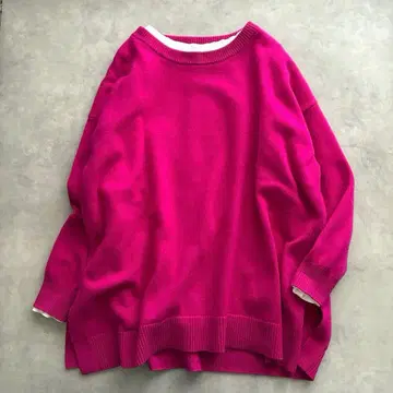 스픽 앤 스팬 WASHABLE 미들 게이지 풀오버 세탁 가능 핑크