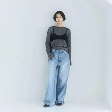 와이드 허리 로우라이즈 배기 SRN05