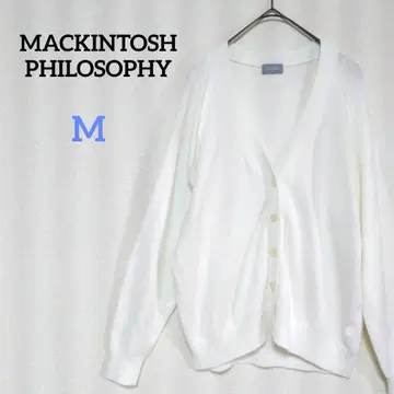 매킨토시 철학 코튼 혼방 가디건 화이트 겉옷 삼양상회