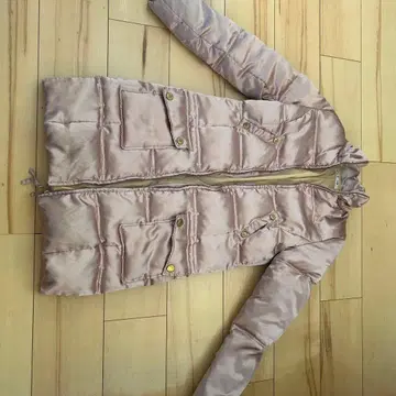 [ MORGAN ] 베이지 롱 다운 자켓 샴페인 골드 38