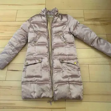 [ MORGAN ] 베이지 롱 다운 자켓 샴페인 골드 38